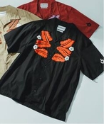 Y NOMA t.d. / m[} eB[fB[ Leaf H.Emb SS Shirt N37-EM03 W[iX^_[h [ Vc^uEX ubN L