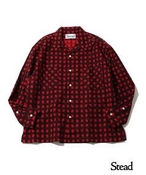 Y yJ.S.Homestead / SteadzBLUR CHECK OPEN SHIRT W[iX^_[h Vc^uEX bh M