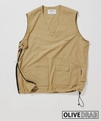 Y OLIVEDRAB STRAGE VEST x[Z[XgbN xXg x[W A M