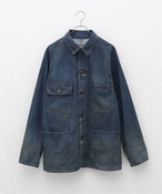 yMAISON MARGIELA / ]E}WF zDENIM SPORTS JACKET AtH[ fjWPbg u[ 48