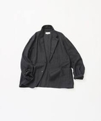 s\tyFOLL / tHzwashed wool linen light jacket AtH[ e[[hWPbg ubN 2