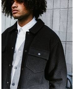 BOILED WOOL WARDEN OVERSHIRT CjO`v {AEt[X ubN M