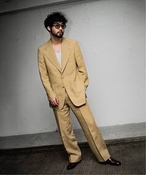 Y yKAPTAIN SUNSHINE/ LveTVCzʒ CARUSO LINEN SUIT Vbv ̑WPbgEX[c x[W 46