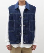 Y yPORTER CLASSIC / |[^[NVbNzSTEINBECK DENIM BOA VEST W[iX^_[h [ xXg u[ L