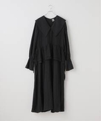 fB[X yHOLIDAY/zfCz LINEN BIG COLLAR LONG DRESS 24102118 W[iX^_[h s[X ubN t[