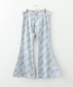 yERL / C[A[Gz UNISEX JACQUARD DENIM FLARE PANTS AtH[ XbNX lCr[ M