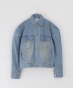 fB[X yHOLIDAY/zfCz PAINT DENIM PUFF JACKETFfjWPbg W[iX^_[h ̑WPbgEX[c u[ A t[