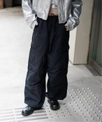 yALPHA INDUSTRY/At@[C_Xg[z BALOON WIDE CARGO PANTS WCg[NX J[Spc ubN S