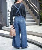 fB[X yAUTHEN / I[ZzʒHI RISE SUSPENDER PANT XsbNXp fjpcEW[Y u[ A M