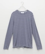 Y SAVE KHAKI UNITED L/S ORGANIC COTTON HEMP STRIPE CREW W[iX^_[h TVc^Jbg\[ lCr[ L