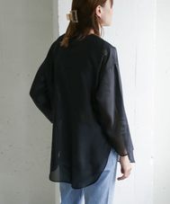 Audrey and John Wad Long Pullover Blouse