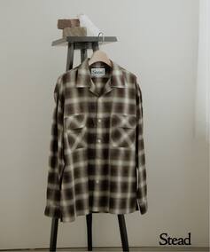 Y s\tJ.S.Homestead / Stead OMBRE OPEN SHIRT W[iX^_[h Vc^uEX ubN L JOURNAL STANDARD