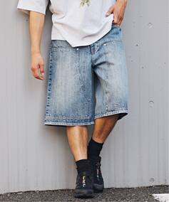 Y DENIMBAGGY SHORTS x[Z[XgbN V[gEn[tpc u[ L B.C STOCK