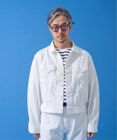 Y BUREAU (r[[) WHITE TRUCKER JACKET GfBtBX ̑u]^AE^[ zCg M EDIFICE