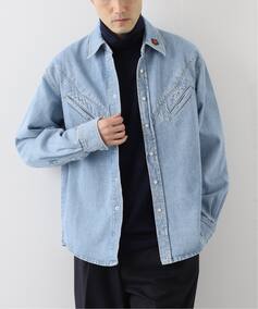 Y yKENZO / P]\z WESTERN DENIM SHIRT/Bleach denim xCN[Yf| Vc^uEX TbNXu[ B M BAYCREW'S DEPO