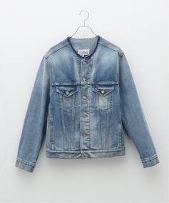 Y Maison Margiela (] }WF) Collarless Denim Trucker SI1AM0006/S30561 GfBtBX fjWPbg u[ 50 EDIFICE