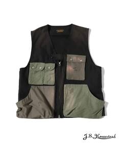 Y yJ.S.HomesteadzCrazy-Pattern Utility Vest W[iX^_[h xXg ubN t[ JOURNAL STANDARD