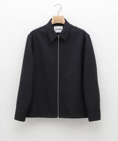 Y JIL SANDER (W T_[) Zip Up Shirt Jacket J22DL0254/J70001 GfBtBX ̑u]^AE^[ ubN 46 EDIFICE