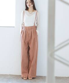 fB[X SERGE de bleu/T[W 2TUCK SUSPENDER PANTS m[u XbNX IW 38 NOBLE