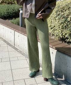 fB[X Two Tone Rib Knit Pants / c[g[ujbgpc IGX W[iX^_[h ̑pc J[L S Oriens JOURNAL STANDARD