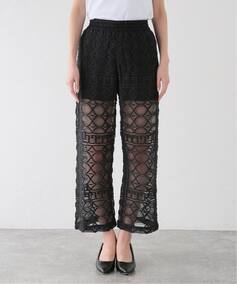 fB[X ySARA MALLIKA/T}JzGEOMETRIC LACE RELAX PANT [Xpc CGi XbNX ubN S IENA