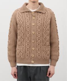 Y INVERALLAN / Co[A CASHMERE HANDKNIT CARDIGAN W[iX^_[h J[fBK uE D 42 JOURNAL STANDARD