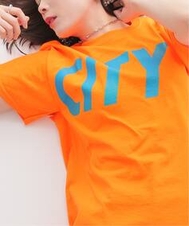 【WIND AND CITY】Tシャツ シティショップ カットソー・Ｔシャツ オレンジ S