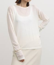 fB[X Cashmere Silk Sheer T Shirt Apg TVc^Jbg\[ i` t[