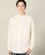 メンズ コットンレーヨンワイドシャツ ベーセーストック ホワイト M